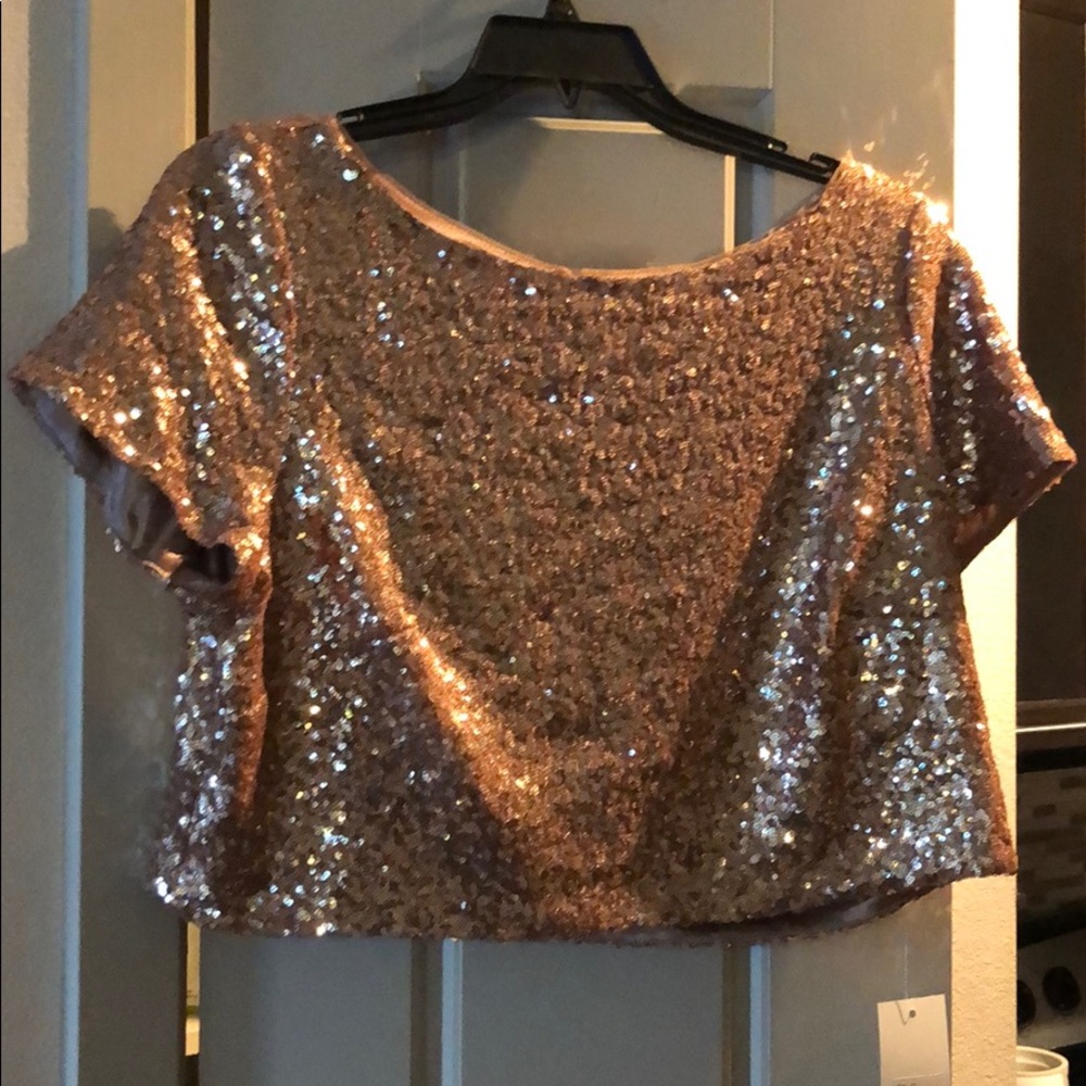 Sequin Crop Top - 2X
